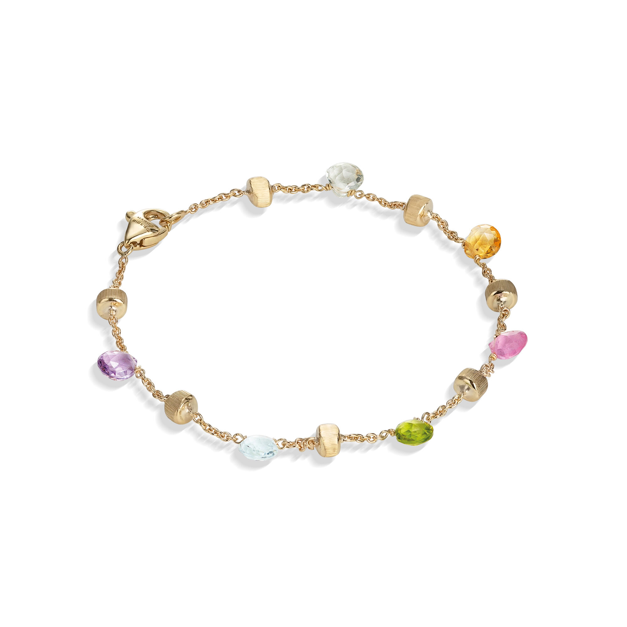 Paradise Yellow Gold Mixed Gemstone Single Strand Bracelet Marco Bicego Birks